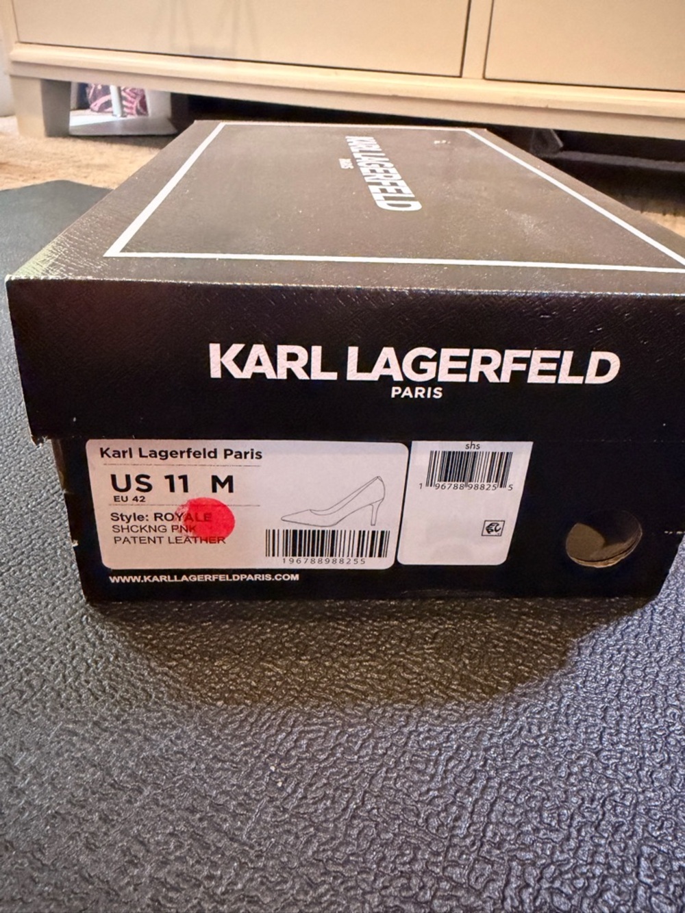 Karl Lagerfeld Hot Pink Leather Heels New - Picture 2 of 8
